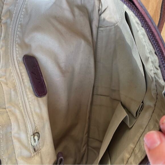 |Velez| Burgundy Leather Shoulder Bag Mermaid Color Braided Embellishment - Picture 12 of 15